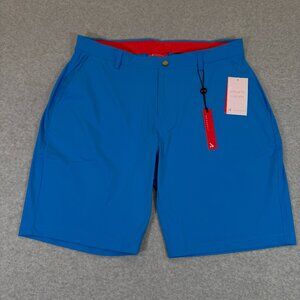 Redvanly Hanover Pull-On Golf Shorts 9" Men's XL Ibiza Blue Stretch NWT